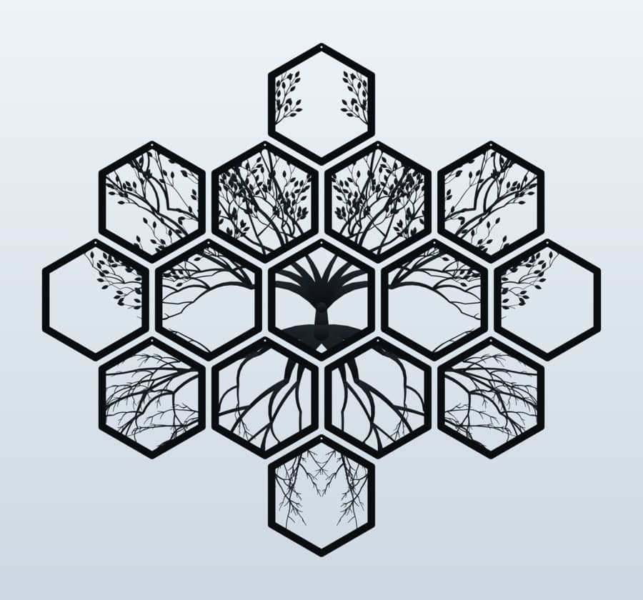 Tree of Life Hex Panel