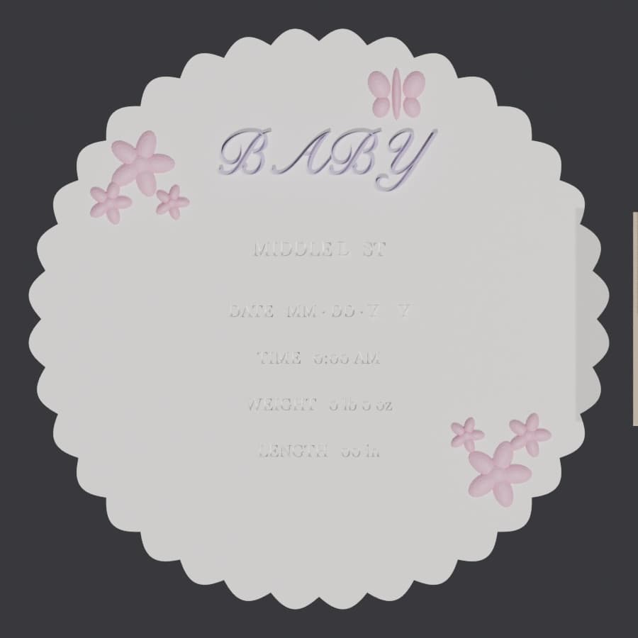 Birth Announcement Plaque