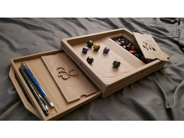 RPG Dice Box and Rolling Tray